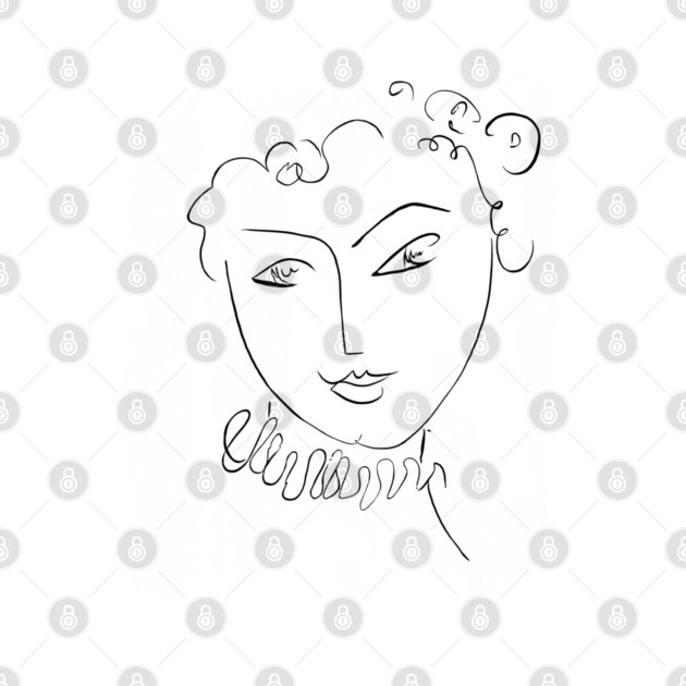 Minimal One Line Face Illustration by denizko