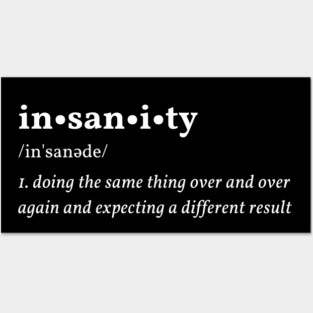 Definition Of Insanity Alcoholic Recovery Posters and Art