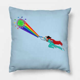 Superhero Nurse Comic Pillow