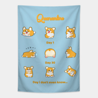 Corgi Quarantine Tapestry