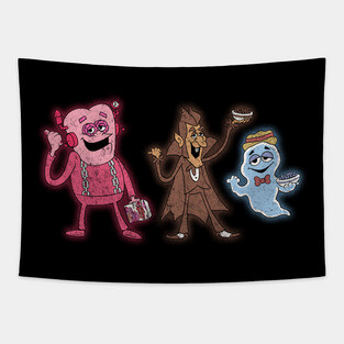 Hitchhiking Cereal Monsters! Tapestry