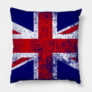 Vintage Union Jack Flag Pillow