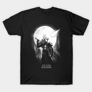 Final Fantasy Cloud Moon - Cloud Strife 1st Class SOLDIER - Video Game T-Shirt