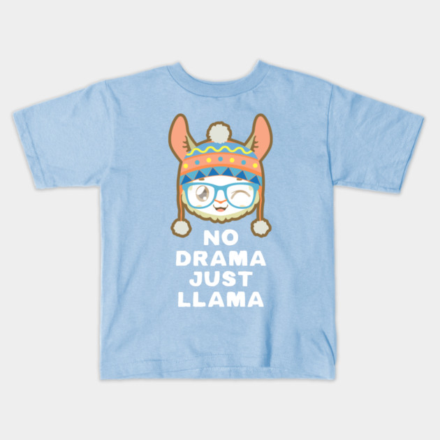 No Drama Llama Kids T-Shirt by machmigo