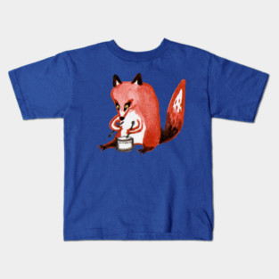 Drumming Fox Kids T-Shirt