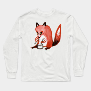 Drumming Fox Long Sleeve T-Shirt