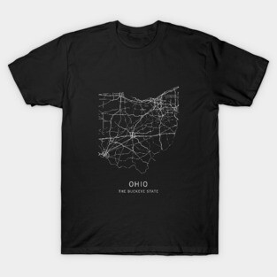 Ohio State Road Map T-Shirt