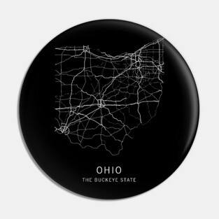 Ohio State Road Map Pin
