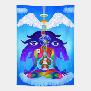 Ethereal Rainbow Aura Tapestry