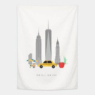 New York City, NYC Skyline Tapestry