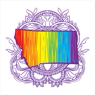 Montana Mandala Pride Posters and Art