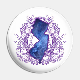 New Jersey Mandala Pin