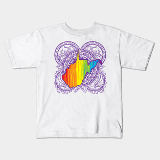West Virginia Mandala Pride Kids T-Shirt