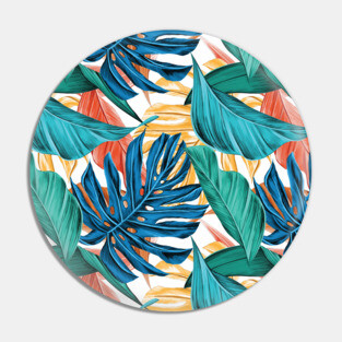 Colorful Tropical Leaves Pin