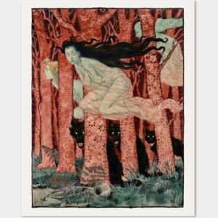Three Women and Three wolves Posters and Art