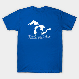 Unsalted And Shark Free Michigan Great Lakes T-Shirt