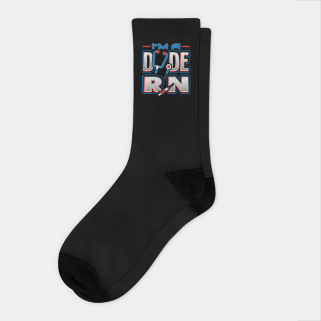 RN Dude Funny Humor Nurse Socks by creative