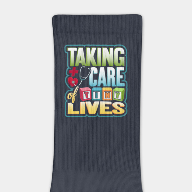 Pediatric Nurse Tiny Lives Care Funny Humor by creative