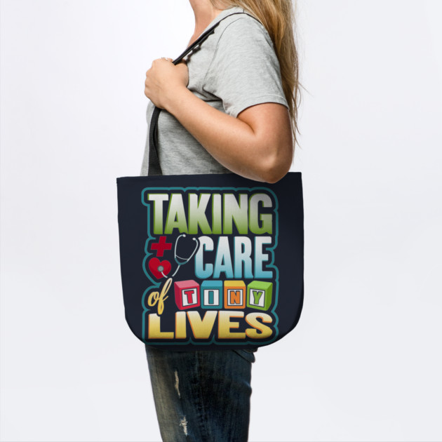 Pediatric Nurse Tiny Lives Care Funny Humor by creative