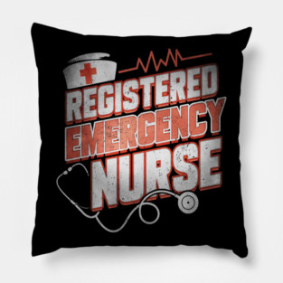 Emergency Nurse Funny Humor RN Pillow