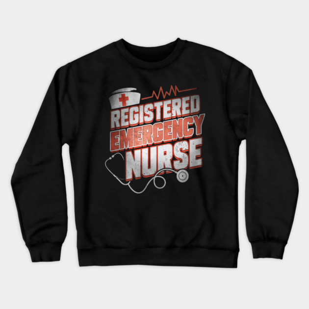 Emergency Nurse Funny Humor RN Crewneck Sweatshirt by creative