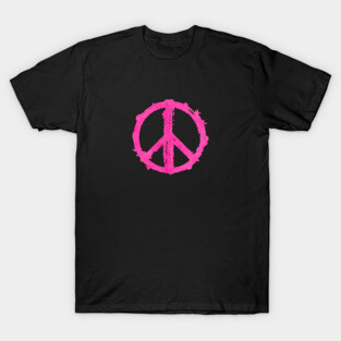 Peace Symbol - Pink T-Shirt