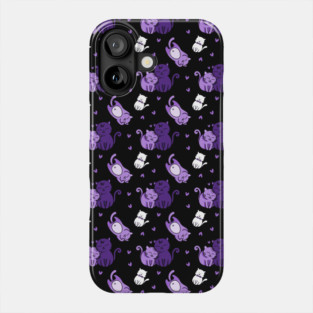 Purple Kitty Love Cats Design by Cheeky Witch Phone Case