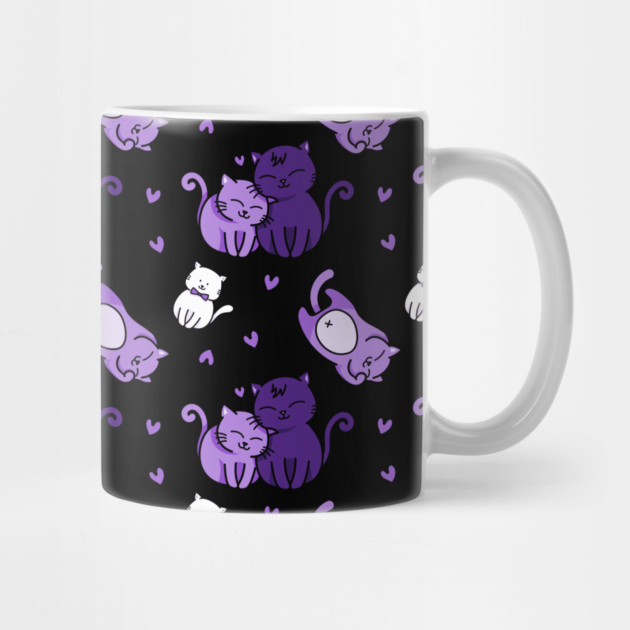 Purple Kitty Love Cats Design by Cheeky Witch by Cheeky Witch