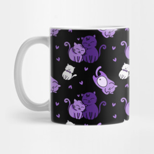 Purple Kitty Love Cats Design by Cheeky Witch Mug