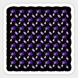 Purple Kitty Love Cats Design by Cheeky Witch Magnet