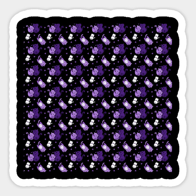 Purple Kitty Love Cats Design by Cheeky Witch Magnet by Cheeky Witch