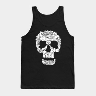 Cute Cat Skull Tank Top