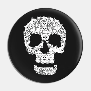 Cute Cat Skull Pin