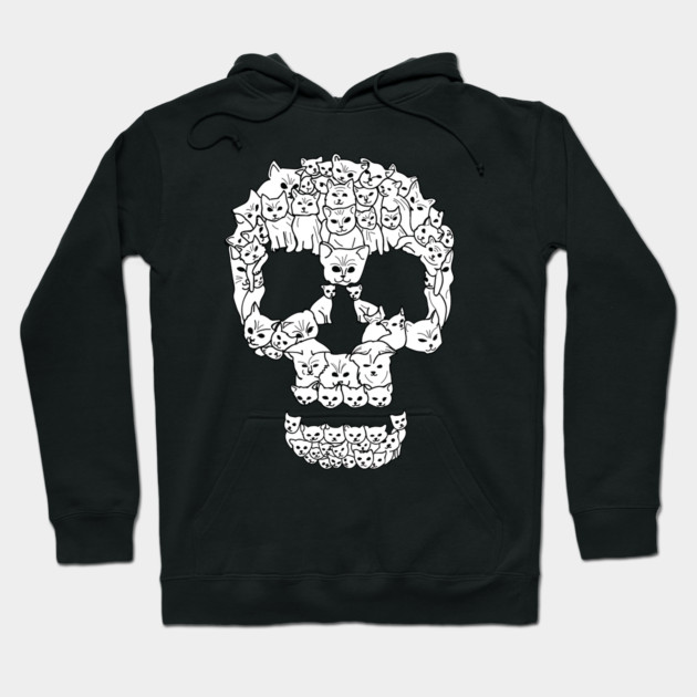 Cute Cat Skull Hoodie by logiamerch