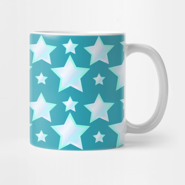 Teal and Aqua Stars Pattern by Cheeky Witch by Cheeky Witch