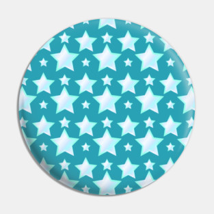 Teal and Aqua Stars Pattern by Cheeky Witch Pin