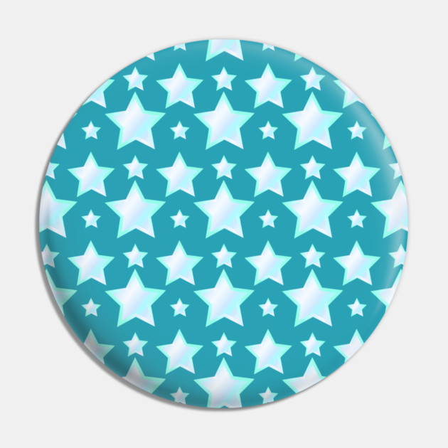 Teal and Aqua Stars Pattern by Cheeky Witch Pin by Cheeky Witch
