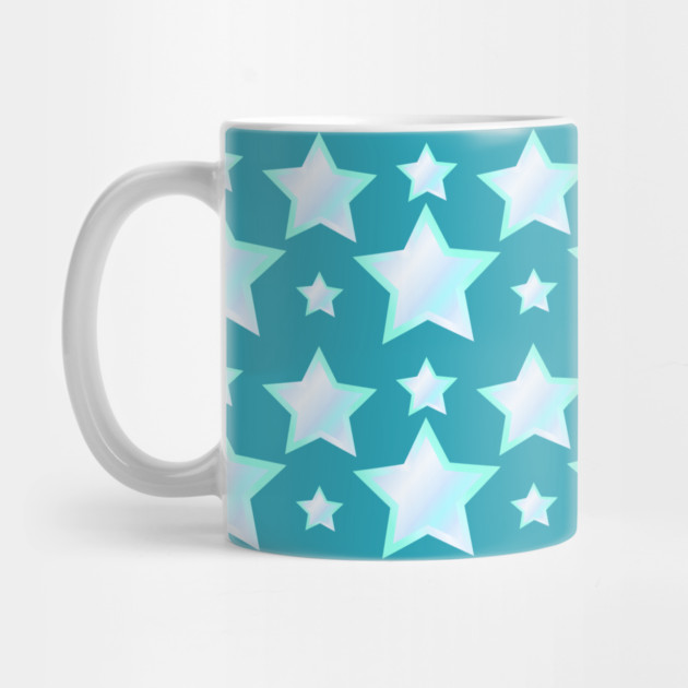 Teal and Aqua Stars Pattern by Cheeky Witch by Cheeky Witch