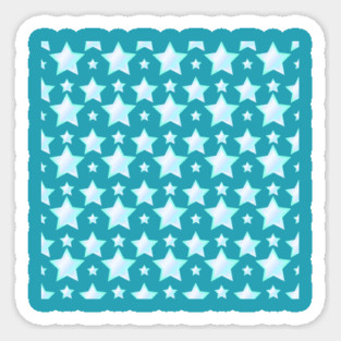 Teal and Aqua Stars Pattern by Cheeky Witch Magnet