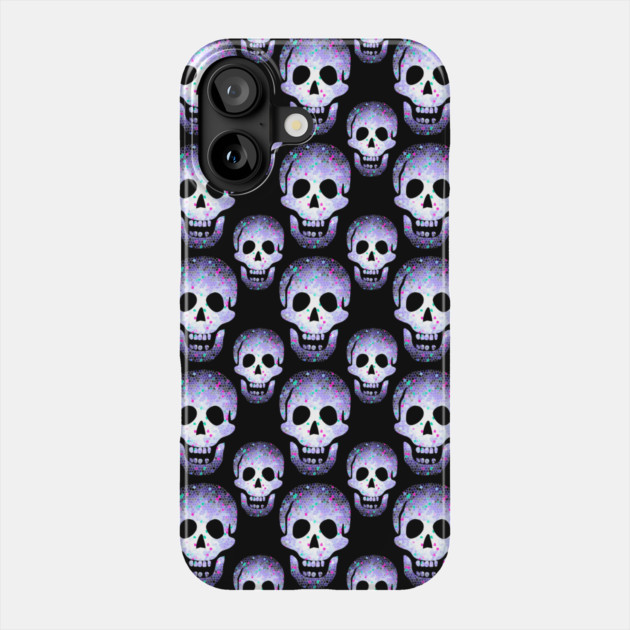 Purple Laughing Skulls Pattern by Cheeky Witch Phone Case by Cheeky Witch