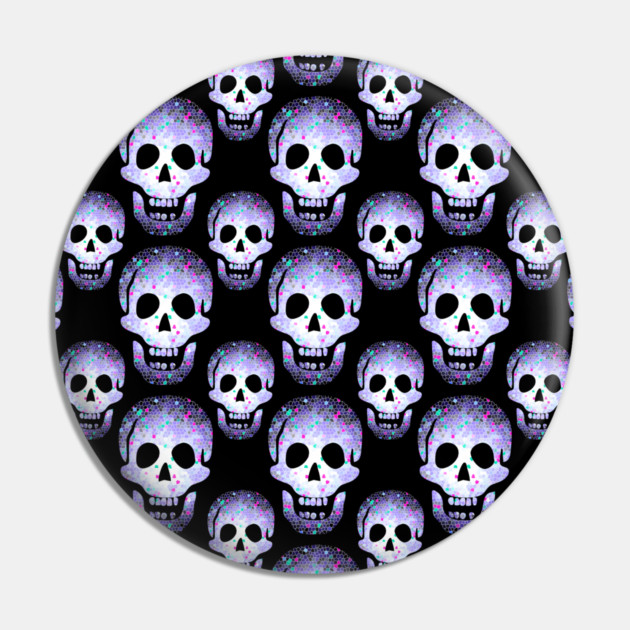 Purple Laughing Skulls Pattern by Cheeky Witch Pin by Cheeky Witch