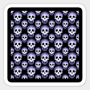 Purple Laughing Skulls Pattern by Cheeky Witch Magnet