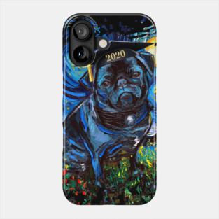 Black Pug Night 2020 Graduation (splash version) Phone Case