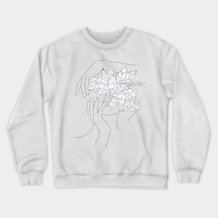 Abstract woman portrait Crewneck Sweatshirt