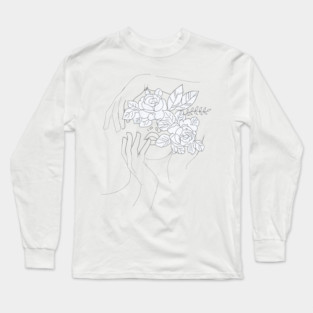 Abstract woman portrait Long Sleeve T-Shirt