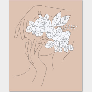 Abstract woman portrait Posters and Art