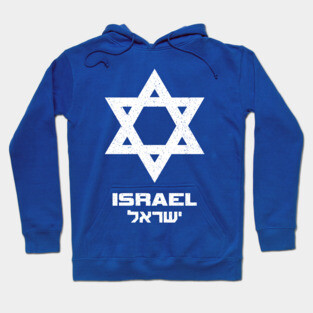 Israel Flag Hebrew English Hoodie