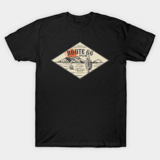 Route 66 Pub Retro Design T-Shirt