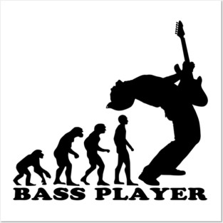 bass player evolution Posters and Art