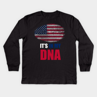 It's in my DNA America USA Kids Long Sleeve T-Shirt